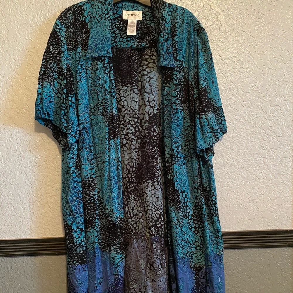 Blue Long Kimono